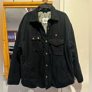 BDG Navy Quilted Oversized Lined Jacket